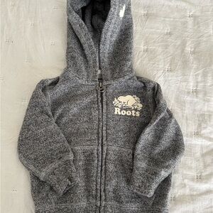 Roots Kids Charcoal Zip-Up Hoodie
